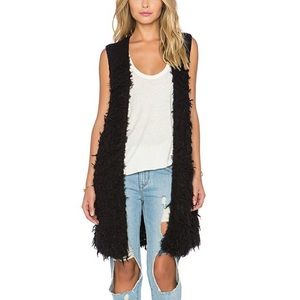 Free people Rolling Stones furry vest